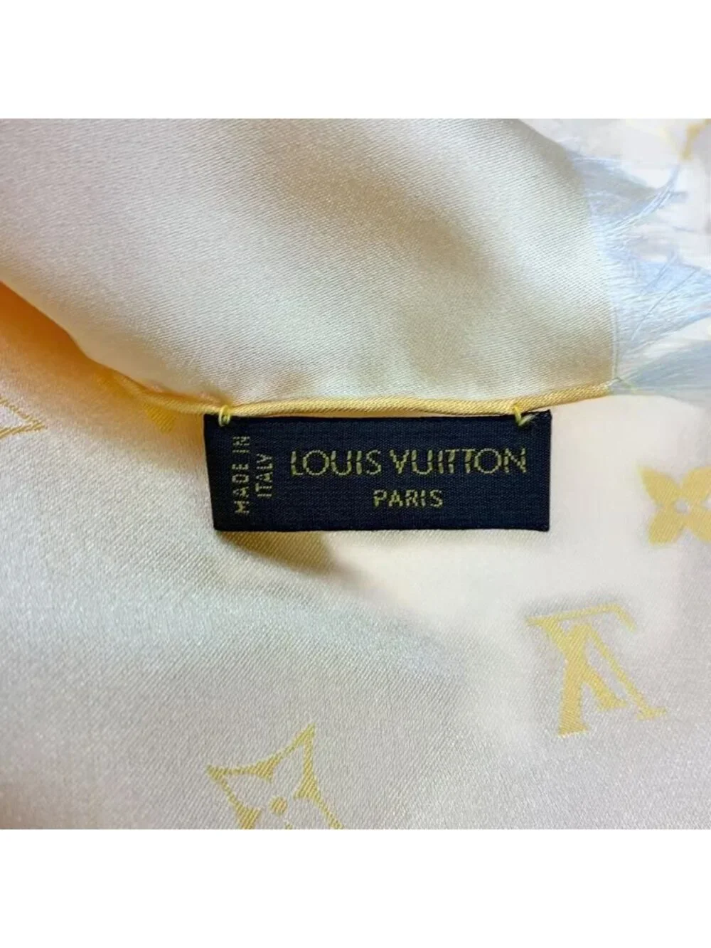 Louis Vuitton Silk Scarf Monogram Yellow